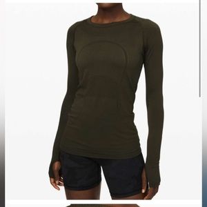 Dark Olive Swiftly Tech Long-Sleeve Shirt 2.0 Lululemon
